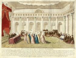 Le 7 septembre 1789, un groupe de onze femmes se présente devant les membres de l’Assemblée nationale pour faire don à la nation d’une cassette contenant leurs bijoux. 