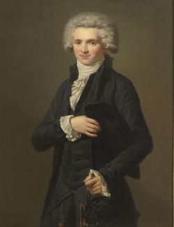 Robespierre est un bourgeois et il revendique son statut social, mais sans jamais le proclamer. Tout est mesuré et simple chez lui.